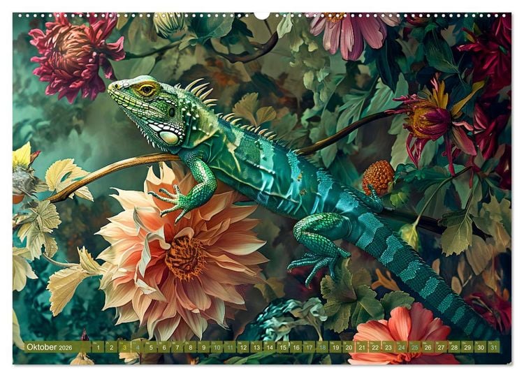 Produktbild: Gartengefl&uuml;ster - Tierische Besucher in der Bl&uuml;tenf&uuml;lle (hochwertiger Premium Wandkalender 2026 DIN A2 quer), Kunstdruck in Hochglanz