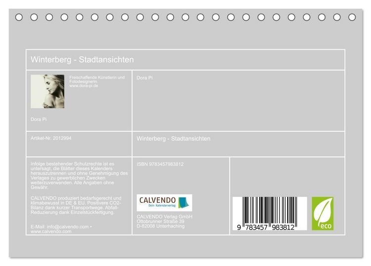 Produktbild: Winterberg - Stadtansichten (Tischkalender 2026 DIN A5 quer), CALVENDO Monatskalender