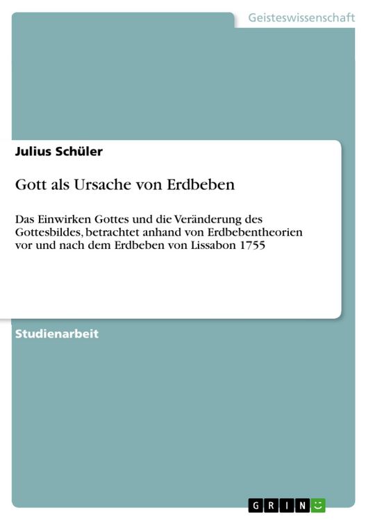 Produktbild: Gott als Ursache von Erdbeben
