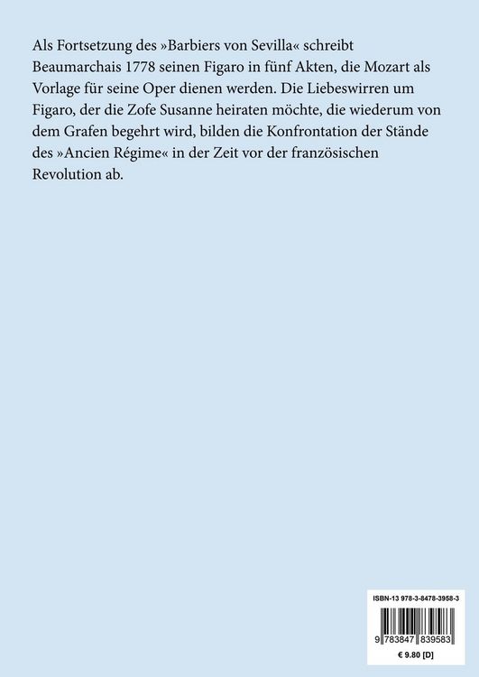 Produktbild: Figaros Hochzeit oder Der tolle Tag (Gro&szlig;druck)