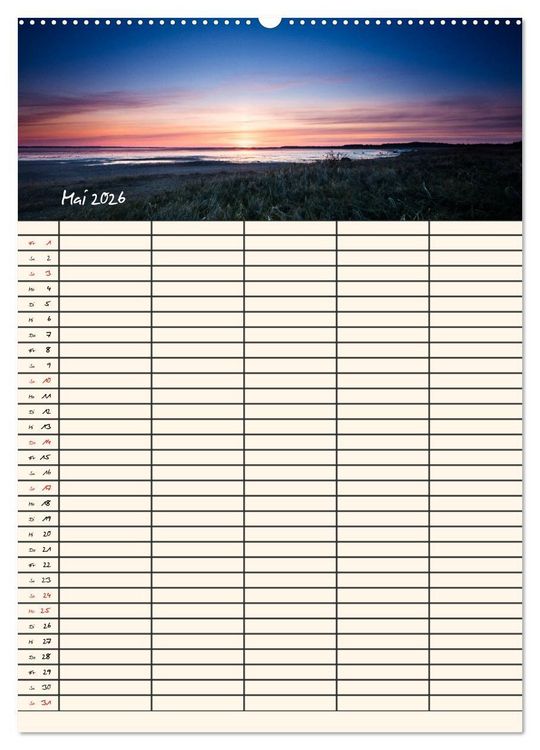 Produktbild: Noch mehr F&ouml;hrweh Familienplaner (hochwertiger Premium Wandkalender 2026 DIN A2 hoch), Kunstdruck in Hochglanz