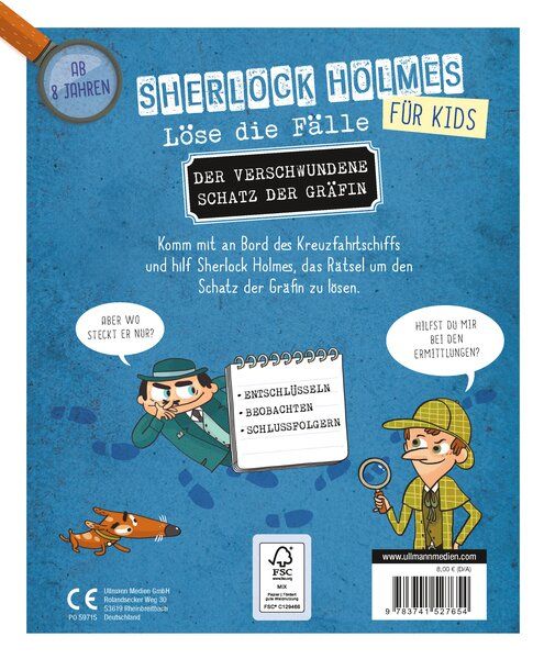 Produktbild: Sherlock f&uuml;r Kids &ndash; L&ouml;se die F&auml;lle &ndash; Der verschwundene Schatz der Gr&auml;fin
