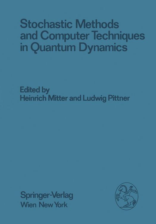 Produktbild: Stochastic Methods and Computer Techniques in Quantum Dynamics