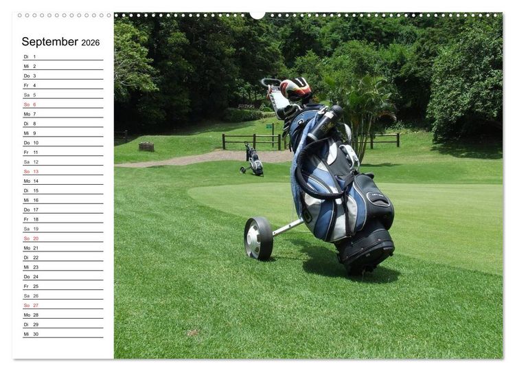 Produktbild: Abenteuer Golfspielen. Impressionen (hochwertiger Premium Wandkalender 2026 DIN A2 quer), Kunstdruck in Hochglanz