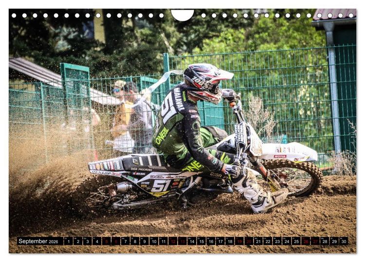 Produktbild: Motocross Racing 2026 (Wandkalender 2026 DIN A4 quer), CALVENDO Monatskalender