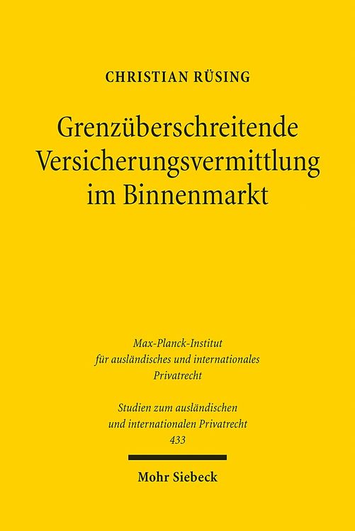 Bild vom Artikel Grenzüberschreitende Versicherungsvermittlung im Binnenmarkt vom Autor Christian Rüsing