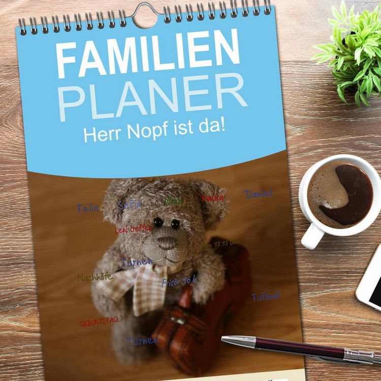 Produktbild: Familienplaner 2026 - Herr Nopf ist da! mit 5 Spalten (Wandkalender, 21 x 45 cm) CALVENDO