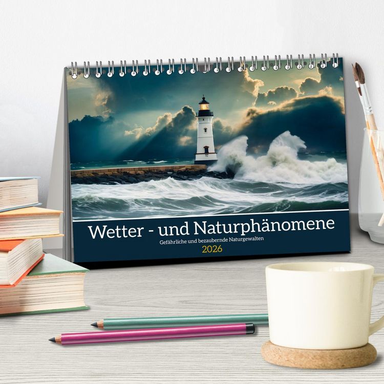 Produktbild: Wetter- und Naturph&auml;nomene (Tischkalender 2026 DIN A5 quer), CALVENDO Monatskalender