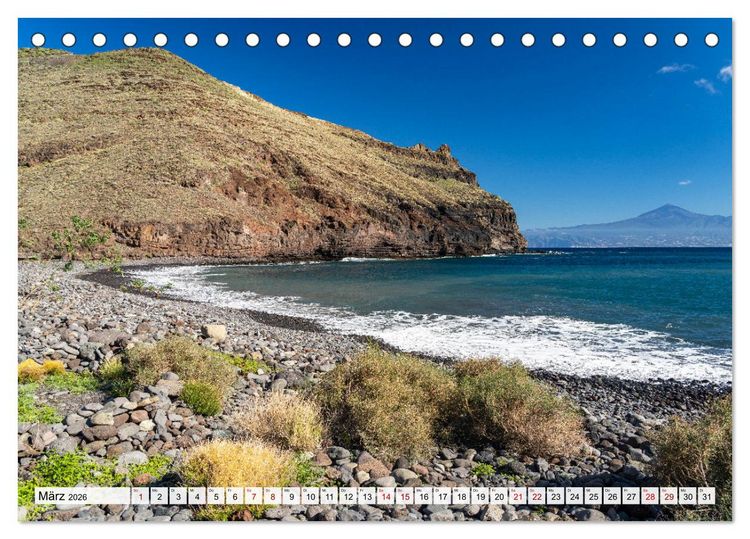 Produktbild: Kanarische Inseln: La Gomera (Tischkalender 2026 DIN A5 quer), CALVENDO Monatskalender
