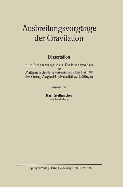 Produktbild: Ausbreitungsvorg&auml;nge der Gravitation