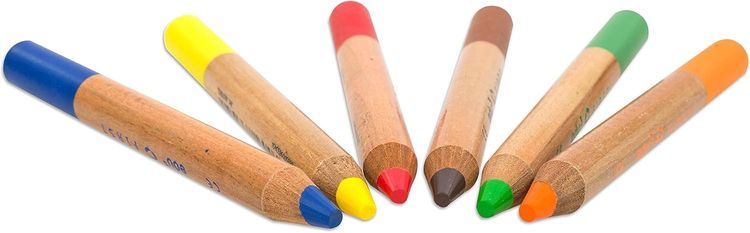 Produktbild: edufirst Buntstifte, 6er Set inkl. Spitzer