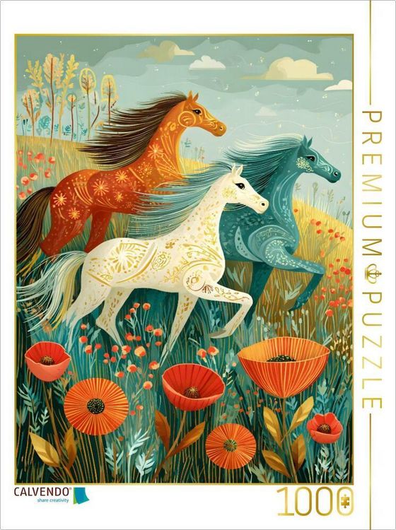 Produktbild: CALVENDO Puzzle Ein Motiv aus dem Kalender "Folk Art Seasons | 1000 Teile Lege-Gr&ouml;&szlig;e 64x48cm Foto-Puzzle f&uuml;r gl&uuml;ckliche Stunden