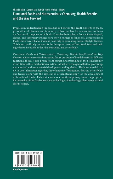 Produktbild: Functional Foods and Nutraceuticals: Chemistry, Health Benefits and the Way Forward