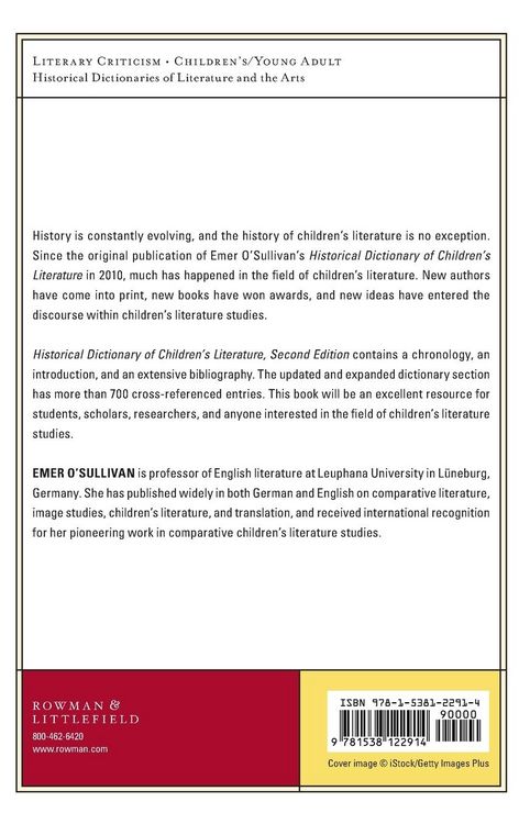Produktbild: Historical Dictionary of Children's Literature