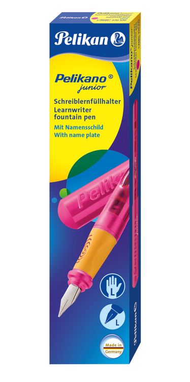 Produktbild: Pelikan Schreiblernf&uuml;llhalter Pelikano Junior, Pink, Feder L, f&uuml;r Linksh&auml;nder