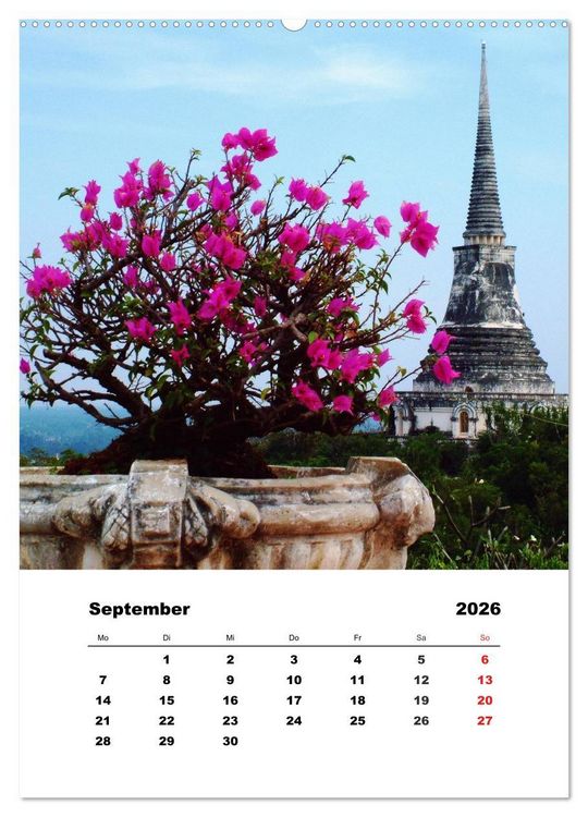 Produktbild: Thailand - Eine kleine Rundreise (Wandkalender 2026 DIN A2 hoch), CALVENDO Monatskalender