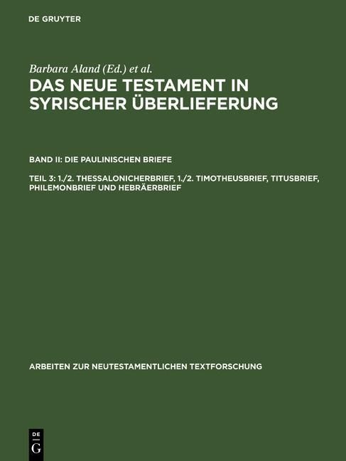 Produktbild: 1./2. Thessalonicherbrief, 1./2. Timotheusbrief, Titusbrief, Philemonbrief und Hebr&auml;erbrief