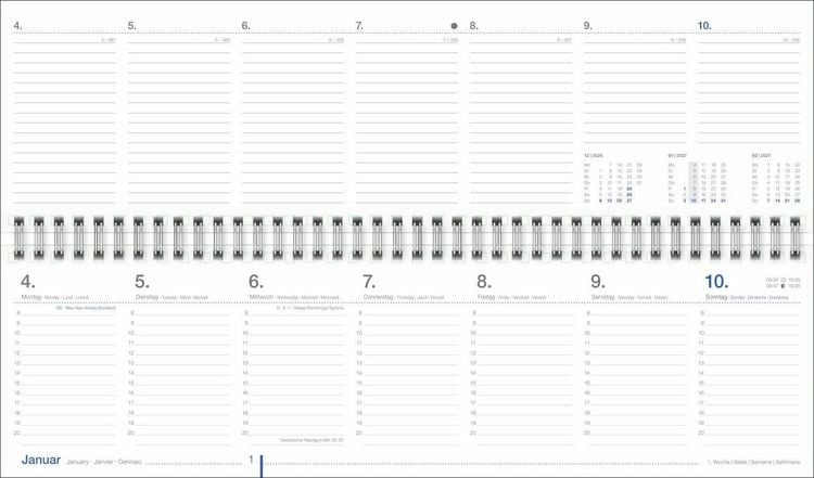 Produktbild: Wochenquerplaner, anthrazit 2027