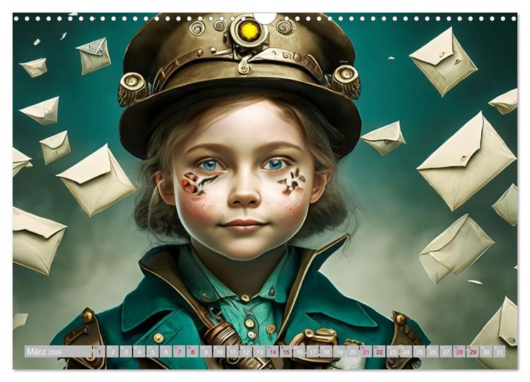 Produktbild: Starke M&auml;dchen - Steampunk Welten (Wandkalender 2026 DIN A3 quer), CALVENDO Monatskalender