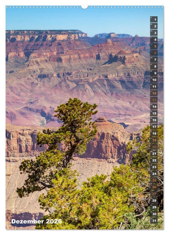 Produktbild: GRAND CANYON Imposante Aussichten (hochwertiger Premium Wandkalender 2026 DIN A2 hoch), Kunstdruck in Hochglanz