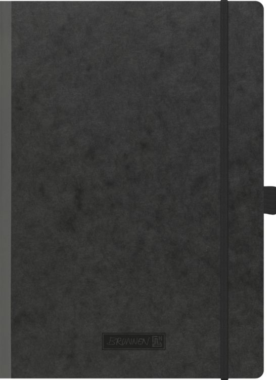 Produktbild: Brunnen Kladde A4 dot 96Bl 90g Premium sw Gummizug