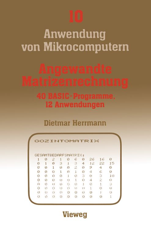 Produktbild: Angewandte Matrizenrechnung