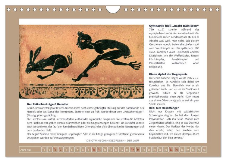 Produktbild: Kurioses im Antiken Olympia (Wandkalender 2027 DIN A4 quer), CALVENDO Monatskalender