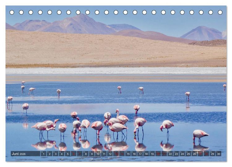 Produktbild: Peru Bolivien Chile (Tischkalender 2026 DIN A5 quer), CALVENDO Monatskalender