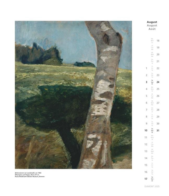 Produktbild: Paula Modersohn-Becker 2025 - Kunstkalender - Wandkalender