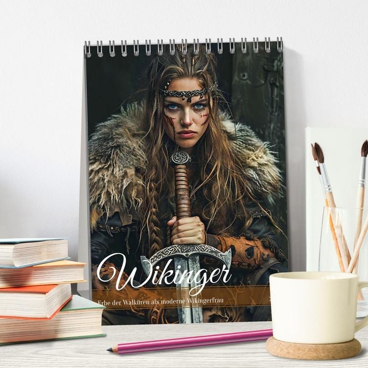 Produktbild: Wikinger - Erbe der Walk&uuml;ren als moderne Wikingerfrau (Tischkalender 2026 DIN A5 hoch), CALVENDO Monatskalender