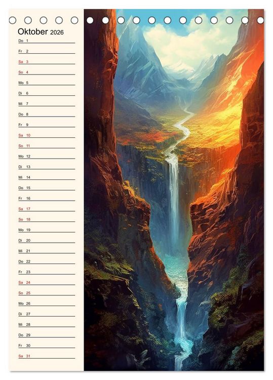 Produktbild: Von oben und unten (Tischkalender 2026 DIN A5 hoch), CALVENDO Monatskalender