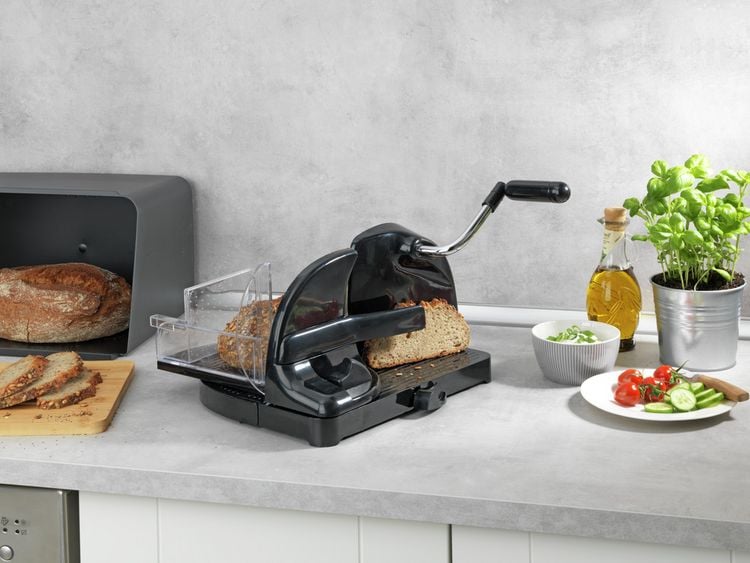 Produktbild: Brotschneidemaschine Schwarz, inkl. Restehalter
