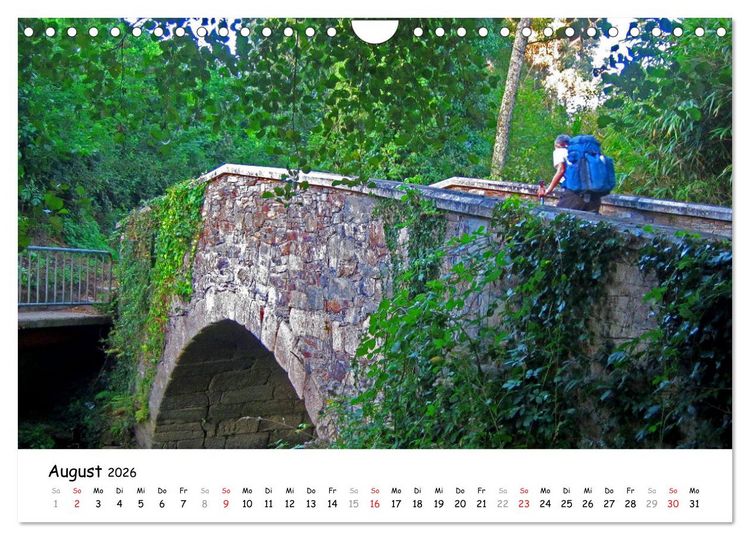 Produktbild: Jakobsweg - Camino Ingles (Wandkalender 2026 DIN A4 quer), CALVENDO Monatskalender