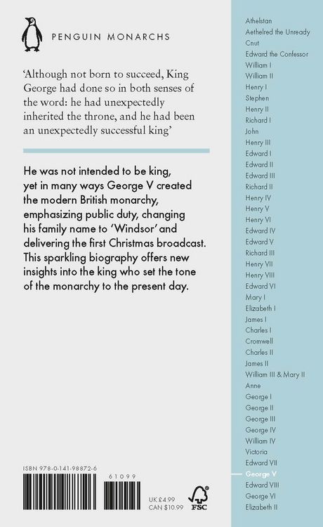 Produktbild: George V (Penguin Monarchs)