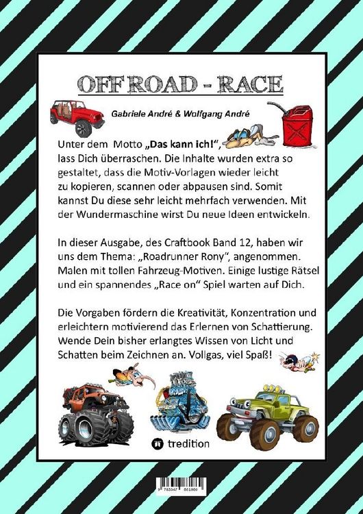 Produktbild: Craftbook - Race On Game - 100 Tolle Fahrzeug Motive - Lustige R&auml;tsel - Offroad - Schnelle Autos - Oldtimer - F1