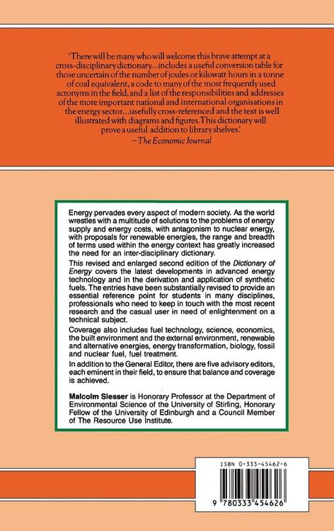 Produktbild: Dictionary of Energy