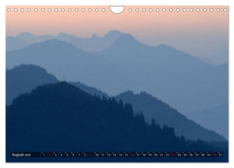 Produktbild: Magische Bergwelt, zwischen Sonnenaufgang und Sonnenuntergang (Wandkalender 2026 DIN A4 quer), CALVENDO Monatskalender