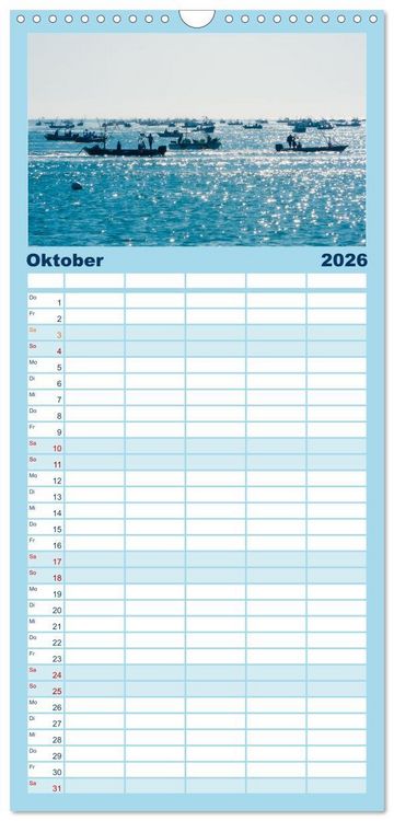 Produktbild: Familienplaner 2026 - ItalienReise Venedig Chioggia Comacchio mit 5 Spalten (Wandkalender, 21 x 45 cm) CALVENDO