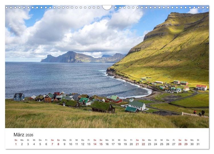 Produktbild: Zauber der F&auml;r&ouml;er Inseln (Wandkalender 2026 DIN A3 quer), CALVENDO Monatskalender