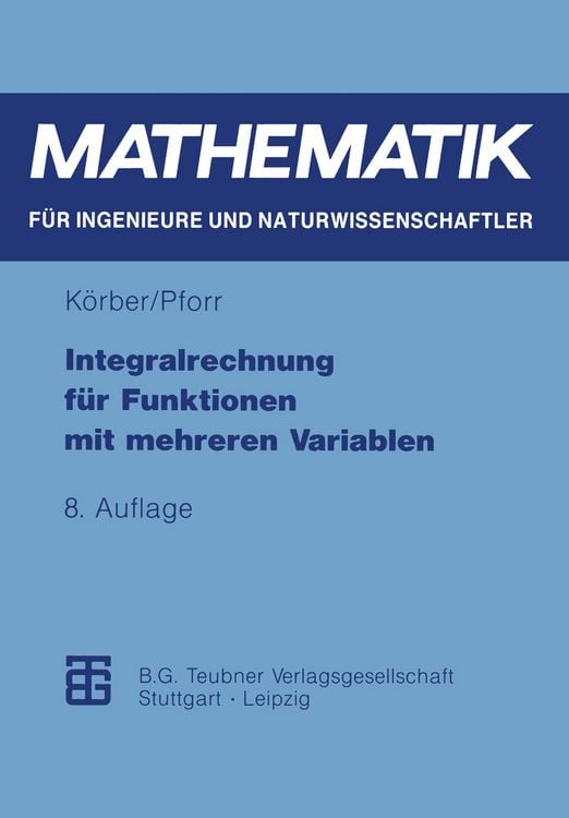 Produktbild: Integralrechnung f&uuml;r Funktionen mit mehreren Variablen