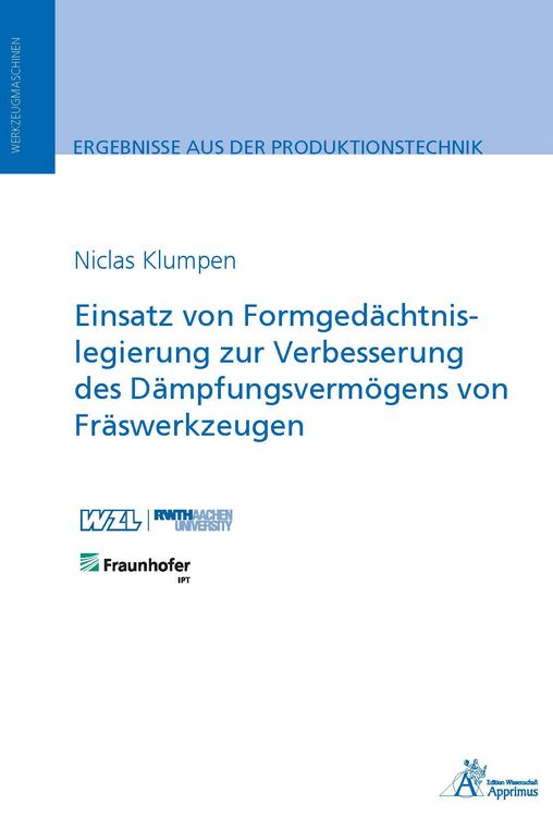 Produktbild: Einsatz von Formged&auml;chtnislegierung zur Verbesserung des D&auml;mpfungsverm&ouml;gens von Fr&auml;swerkzeugen