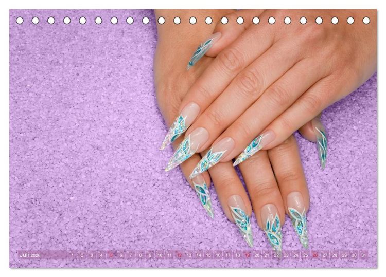 Produktbild: Verg&auml;ngliche Kunst - Nailart Episode 2 (Tischkalender 2026 DIN A5 quer), CALVENDO Monatskalender