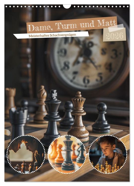 Produktbild: Dame, Turm und Matt (Wandkalender 2026 DIN A3 hoch), CALVENDO Monatskalender