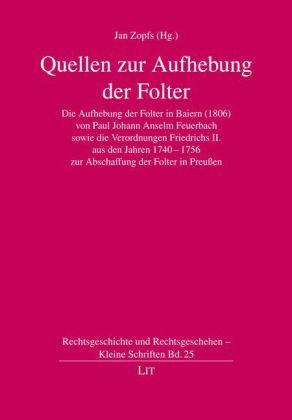 Produktbild: Quellen zur Aufhebung der Folter