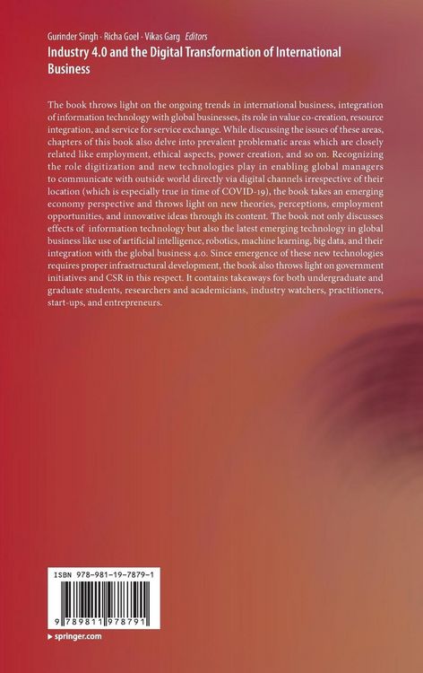 Produktbild: Industry 4.0 and the Digital Transformation of International Business