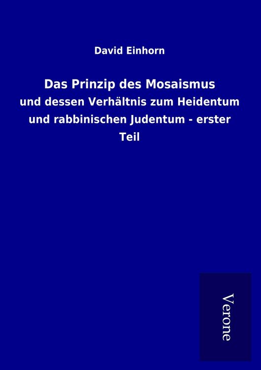 Produktbild: Das Prinzip des Mosaismus