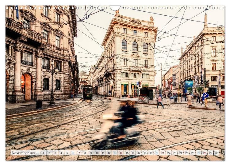 Produktbild: Italienisches Stadtgefl&uuml;ster, Rom - Mailand - Florenz (Wandkalender 2027 DIN A3 quer), CALVENDO Monatskalender