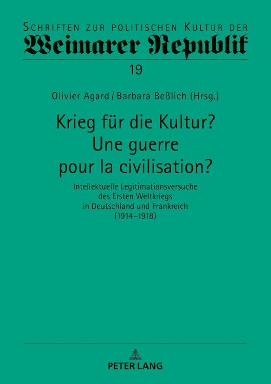 Produktbild: Krieg f&uuml;r die Kultur? Une guerre pour la civilisation?