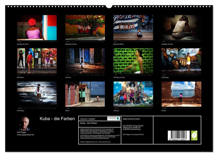 Produktbild: Kuba - die Farben (hochwertiger Premium Wandkalender 2026 DIN A2 quer), Kunstdruck in Hochglanz