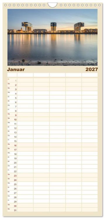 Produktbild: Familienplaner 2027 - Wundersch&ouml;nes K&ouml;ln mit 5 Spalten (Wandkalender, 21 x 45 cm) CALVENDO
